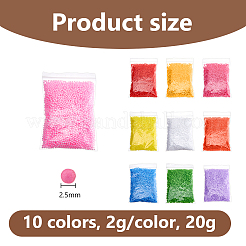 20G 10 Colors Small Craft Foam Balls&nbsp;KY-DC0001-46