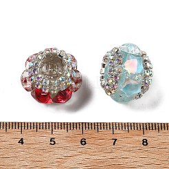 Acrylic Rhinestone Rondelle Beads&nbsp;OACR-S048-02