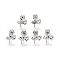 Tarnish Resistant 201 Stainless Steel Barbell Cartilage Earrings&nbsp;EJEW-R147-40