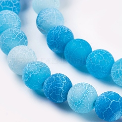 Natural Crackle Agate Beads Strands&nbsp;X-G-G055-6mm-2