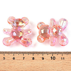 Gradient Color Transparrent Acrylic Eoropean Beads&nbsp;OACR-P024-01-02