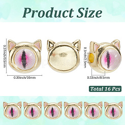 16Pcs Alloy Resin Beads&nbsp;FIND-SC0015-38