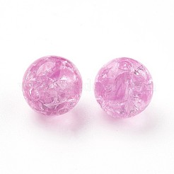 Transparent Crackle Acrylic Beads&nbsp;LS-MACR-E025-24G-8mm