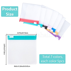 35Pcs 7 Colors EVA Plastic Zip-lock Bags&nbsp;ABAG-SP0001-18A
