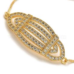 Cubic Zirconia Link Slider Bracelets&nbsp;BJEW-H601-01C-KCG