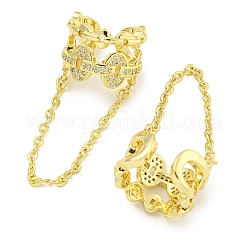 Brass Micro Pave Cubic Zirconia Cuff Earrings&nbsp;EJEW-C104-016G