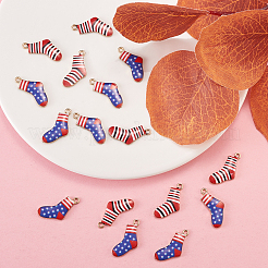 20Pcs 2 Colors Alloy Enamel Christmas Theme Pendants&nbsp;PALLOY-CJ0001-138
