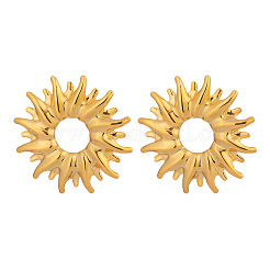 304 Stainless Steel Hollow Sun Stud Earrings&nbsp;NA9410