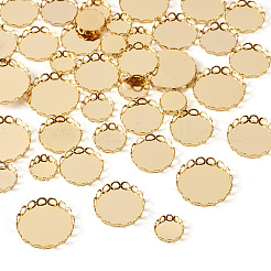 60Pcs 6 Style 304 Stainless Steel Cabochon Settings&nbsp;STAS-CD0001-11