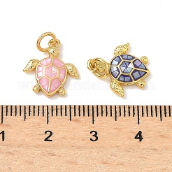 Brass Enamel Pendants&nbsp;KK-H534-12G
