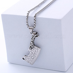 Creative Western Style 304 Stainless Steel Knife Pendant Necklaces&nbsp;EB0318