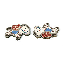 Printed Wooden Pendants&nbsp;WOOD-T033-01D
