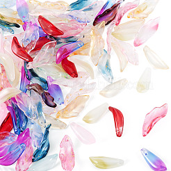 120Pcs 2 Styles Gradient Color Glass Pendants&nbsp;GLAA-TA0004-10