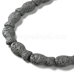 Fish Dyed Natural Lava Rock Beads Strands&nbsp;G-O126-01A-11