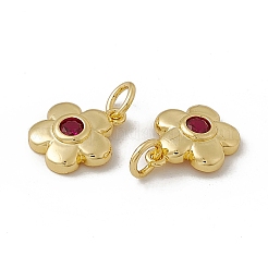 Rack Plating Brass Cubic Zirconia Charms&nbsp;KK-C007-23G-02