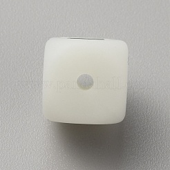 Luminous Cube with Letter Food Grade Eco-Friendly Silicone Beads&nbsp;SIL-TAC0002-21E