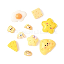 40Pcs 10 Styles Opaque Resin Cabochons&nbsp;CRES-YW0002-66