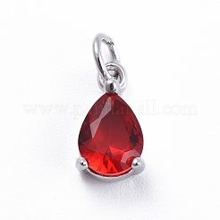 Brass Micro Pave Cubic Zirconia Pendants&nbsp;ZIRC-E164-64P