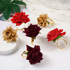6Pcs 3 Style Alloy Rope Napkin Rings&nbsp;AJEW-EL0001-01