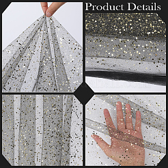 1M Sequins Polyester Organza Fabrics&nbsp;DIY-CY0001-84C