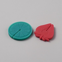 6Pcs Fruit Silicone Wine Glass Charms&nbsp;AJEW-WH0471-55