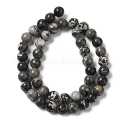 Natural Black Agate Beads Strands&nbsp;G-M402-D01