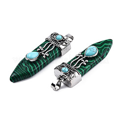 Synthetic Malachite Pendants&nbsp;G-S292-05C