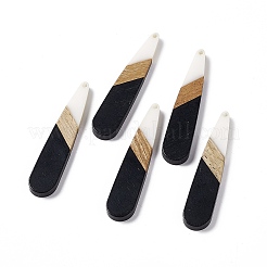 Opaque Resin & Walnut Wood Big Pendants&nbsp;RESI-M027-05G