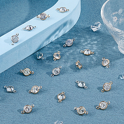 40Pcs 2 Colors  Cubic Zirconia Link&nbsp;ZIRC-FH0001-50