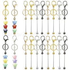 10Pcs Alloy Bar Beadable Keychain for Jewelry Making DIY Crafts&nbsp;KEYC-YW0001-28B