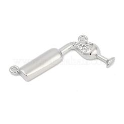 Brass Micro Pave Cubic Zirconia Pendants&nbsp;KK-G522-48P