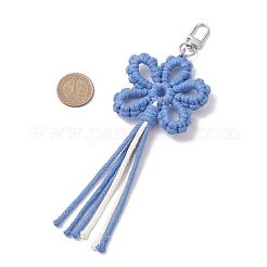 Flower Cotton Threads Pendants Decorations&nbsp;HJEW-TA00399-02