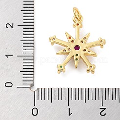 Rack Plating Brass Micro Pave Cubic Zirconia Pendants&nbsp;KK-Z071-62A-01G