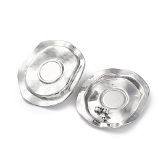304 Stainless Steel Flat Round Stud Earrings&nbsp;EJEW-K295-19P