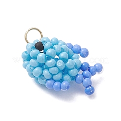 3Pcs Seed Glass Beaded Pendants&nbsp;PALLOY-MZ01010