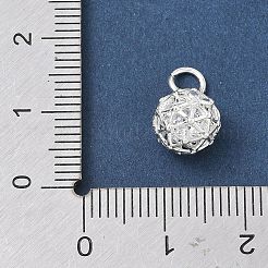 Brass Micro Pave Clear Cubic Zirconia Charms&nbsp;CU-CBABB5B-10S