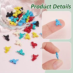 48Pcs 6 Colors Spray Painted Alloy Beads&nbsp;FIND-PH0021-53