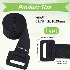1Pc Cloth Waist Belts with Alloy Buckles for Coat&nbsp;AJEW-GF0015-07C