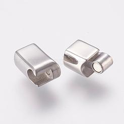 Tarnish Resistant 304 Stainless Steel Magnetic Clasps with Glue-in Ends&nbsp;STAS-E138-06P