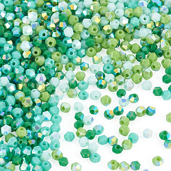 4 Strands 4 Colors AB Color Plated Opaque Glass Beads Strands&nbsp;GLAA-TADJ0001-20A