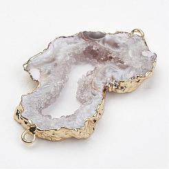 Natural Geode Agate Links connectors&nbsp;G-G950-05G