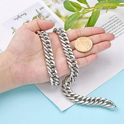Tarnish Resistant 201 Stainless Steel Double Link Chains&nbsp;CHS-A003E-3.0mm
