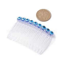 Resin Evil Eye Bead & Plastic Hair Combs&nbsp;PHAR-JH00093-01