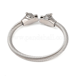 Viking 304 Stainless Steel Open Cuff Bangles for Men&nbsp;BJEW-U001-06A-AS
