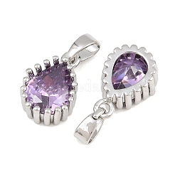 Brass Pave Cubic Zirconia Charms&nbsp;CU-CBA9AB3-01P-02