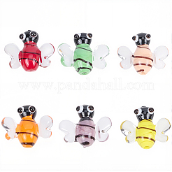 12Pcs 6 Colors Handmade Lampwork Beads&nbsp;LAMP-SC0001-56