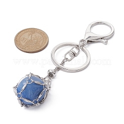 304 Stainless Steel Braided Macrame Pouch Empty Stone Holder for Keychain&nbsp;KEYC-JKC00529