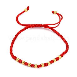 Polyester Cord Braided Bead Bracelets for Women&nbsp;BJEW-L698-03G-02