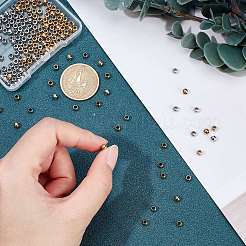200Pcs 2 Colors PVD Vacuum Plating 304 Stainless Steel Spacer Beads&nbsp;STAS-SC0003-21