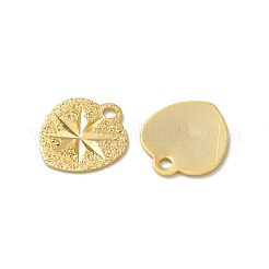 Textured Brass Charms&nbsp;KK-O143-07G